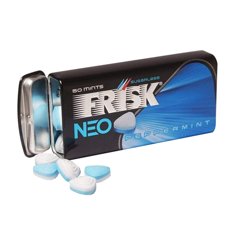 Frisk Neo Peppermint kẹo ngậm BJ bạc hà kẹo phòng the Nhật Bản kẹo tình yêu hộp 50 viên